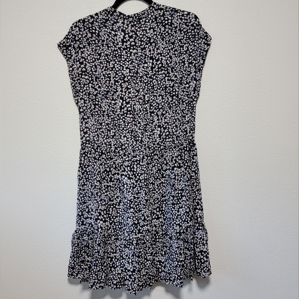 Rebecca Taylor Pop Ditsy Flower Silk Tie Waist Knee Length NWT Dress - Picture 9 of 10